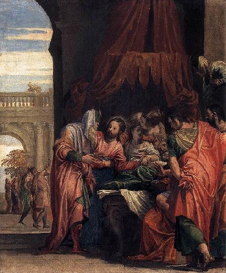Paolo Veronese Raising of the Daughter of Jairus oil painting image
